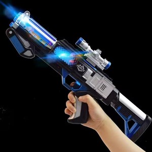 تفنگ اسباب بازی موزیکال چراغدار طرح فضایی مدل Starry Illusion Star Electric Gun 817_تفنگ اسباب بازی
