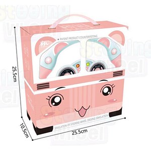 فرمان ماشین موزیکال مدل 1026 صورتی_اسباب بازی نوزادی