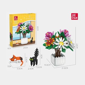 لگو گل داوودی و گلدان مدل 9036