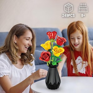 لگو گل رز رنگی و گلدان مدل 3026