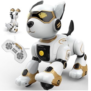 ربات سگ کنترلی رنگ سفید طلایی مدل 3010