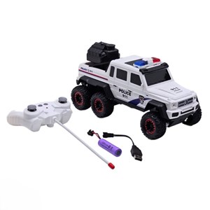 ماشین کنترلی پلیس 6 چرخ سفید مدل 500