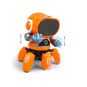 ربات خرچنگی موزیکال و رقصنده رنگ نارنجی مدل 142