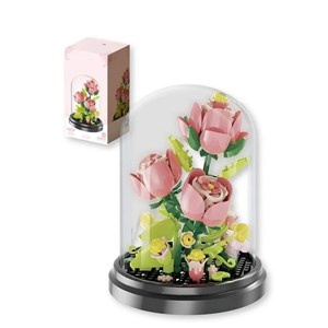 لگو گل رز صورتی همراه با قاب مدل 2330