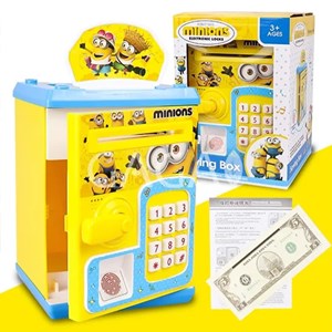 گاوصندوق اثر انگشتی رمز دار باتری خور طرح مینیون مدل 3002