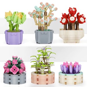 لگو کریتور پک 6 تایی گل های ساکولنت 517 قطعه مدل 525 Lego Plant_لگو