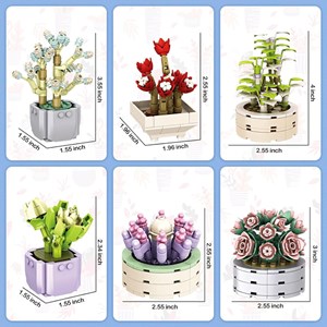 لگو کریتور پک 6 تایی گل های ساکولنت 517 قطعه مدل 525 Lego Plant_لگو