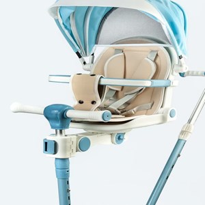 اسکوتر تعادلی کالسکه ای سه چرخ چراغدار و موزیکال مدل ms-113 رنگ آبی