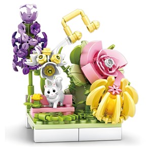 لگو گلدان گل صورتی مدل 2001