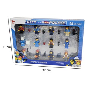 اکشن فیگور لگو مینی پلیس شهر مجموعه 12 عددی مدل City police minifigure 12 pcs_اکشن فیگور