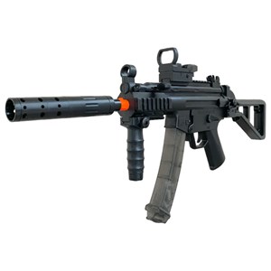 تفنگ اسباب بازی شارژی بزرگ تیر ژله ای و تیر فومی مدل MP5K Black Gel Blaster_تفنگ اسباب بازی
