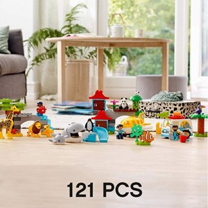 لگو دوپلو دنیای حیوانات 121 قطعه مدل Lego_ Duplo _World Animals _10907 Building Kit_لگو