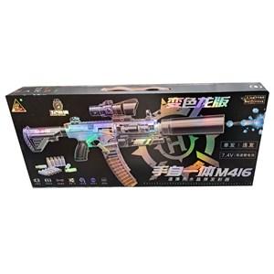 تفنگ اسباب بازی شارژی پوکه پران تیر ژله ای مدل M416_ تفنگ اسباب بازی
