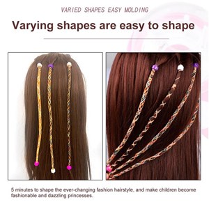 ست اسباب بازی لوازم آرایشی دستگاه بافت مو همراه با نخ رنگی و مهره_اسباب بازی اکسسوری