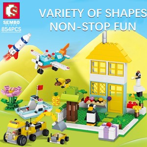 لگو کلاسیک خلاقیت 854 قطعه مدل Sembo 101402 Large Creative Brick Box_لگو