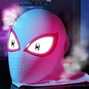 ماسک صورت گوئن عنکبوتی با چشمان چراغ دار Spider Gwen Light-Up Mask_اکسسوری