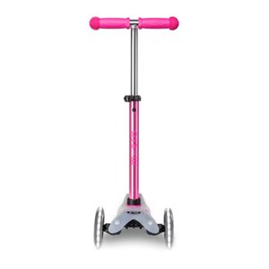 اسکوتر مینی دلوکس نئوکروم با بدنه شفاف و چرخ های چراغ دار مدل Micro - Mini Scooter Deluxe Flux Neochrome LED - Pink_اسکوتر