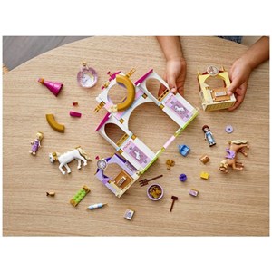 لگو دیزنی اسطبل سلطنتی پرنسس بل و پرنسس راپونزل 239 قطعه مدل Lego Disney_Belle and Rapunzel's Royal Stables_43195 Building Kit_لگو