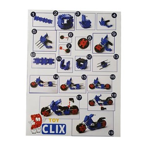 اسباب بازی ساختنی موتور 54 قطعه کلیکس توی CLIX TOY _لگو