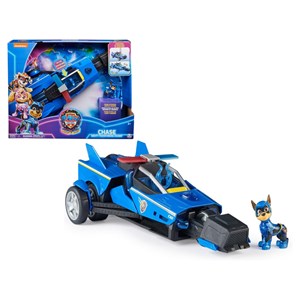 ماشین اسباب بازی تبدیل شونده چیس سگ های نگهبان مدل Spin Master - Paw Patrol - The Mighty Movie - Chase Transforming Cruiser _ماشین اسباب بازی