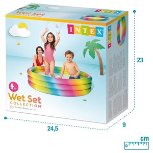 استخر بادی طرح رنگین کمان اینتکس intex مدل 58439_اسباب بازی ورزشی