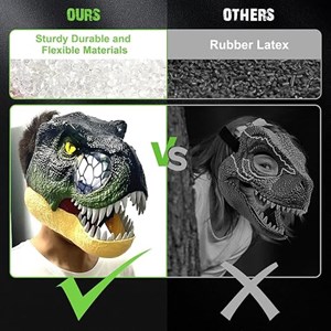 ماسک سر دایناسور بزرگ با فک متحرک Dinosaur head mask _اکسسوری