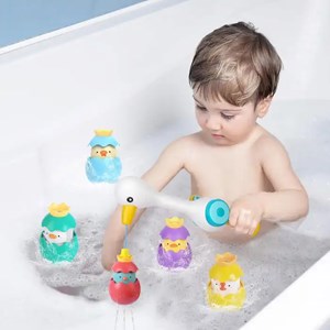 اسباب بازی حمام ماهیگیری مغناطیسی جوجه اردک 5 عددی _اسباب بازی نوزادی