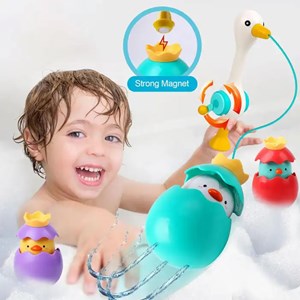 اسباب بازی حمام ماهیگیری مغناطیسی جوجه اردک 5 عددی _اسباب بازی نوزادی