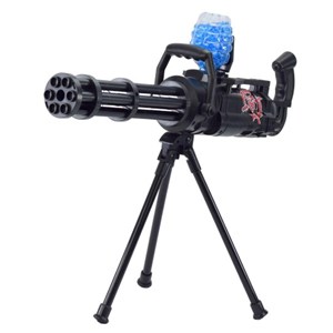 تفنگ اسباب بازی شارژی تیر ژله ای پایه دار مدل Gatling gun with gel balls _تفنگ اسباب بازی