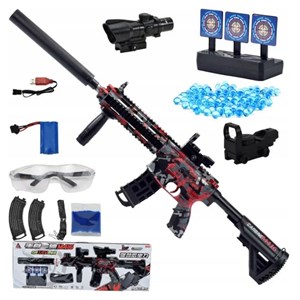 تفنگ اسباب بازی شارژی تیر ژله ای قرمز مدل CARBINE M416_تفنگ اسباب بازی