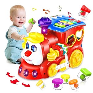 اسباب بازی موزیکال قطار میوه ای هولی تویز مدل 556 Hola Smart Q&A Musical Cartoon Train _اسباب بازی نوزادی