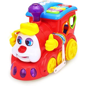 اسباب بازی موزیکال قطار میوه ای هولی تویز مدل 556 Hola Smart Q&A Musical Cartoon Train _اسباب بازی نوزادی