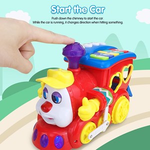 اسباب بازی موزیکال قطار میوه ای هولی تویز مدل 556 Hola Smart Q&A Musical Cartoon Train _اسباب بازی نوزادی