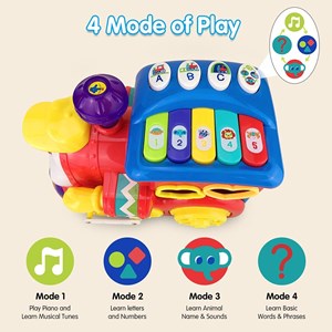 اسباب بازی موزیکال قطار میوه ای هولی تویز مدل 556 Hola Smart Q&A Musical Cartoon Train _اسباب بازی نوزادی