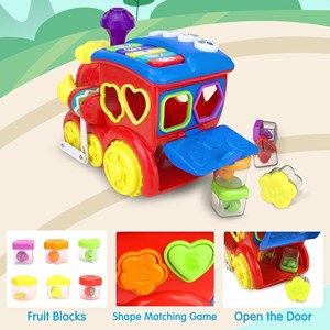 اسباب بازی موزیکال قطار میوه ای هولی تویز مدل 556 Hola Smart Q&A Musical Cartoon Train _اسباب بازی نوزادی