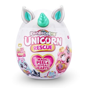 عروسک سورپرایزی رینبوکورنز RainBocoRns سری Unicorn Rescue با شاخ آبی_عروسک سورپرایزی
