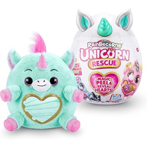 عروسک سورپرایزی رینبوکورنز RainBocoRns سری Unicorn Rescue با شاخ آبی_عروسک سورپرایزی