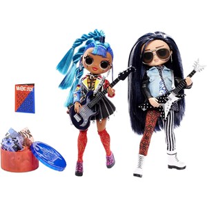 عروسک 2 تایی ال او ال سورپرایز LOL Surprise سری OMG Remix مدل Rocker Boi و Punk Grrrl_عروسک سورپرایزی