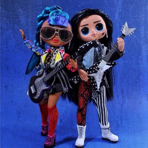 عروسک 2 تایی ال او ال سورپرایز LOL Surprise سری OMG Remix مدل Rocker Boi و Punk Grrrl_عروسک سورپرایزی
