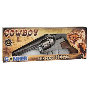 تفنگ اسباب بازی فلزی گانهر Gonher مدل هفت تیر کابوی کلاسیک 122.0_تفنگ اسباب بازی