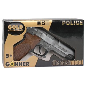 تفنگ اسباب بازی فلزی پلیس گانهر Gonher مدل 45.1_تفنگ اسباب بازی