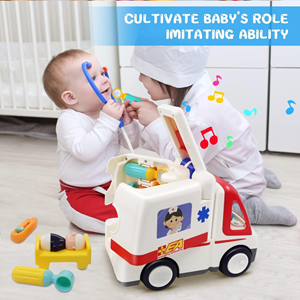 اسباب بازی ماشین آمبولانس موزیکال هولی تویز Hola Toys مدل E8997 _اسباب بازی نوزادی