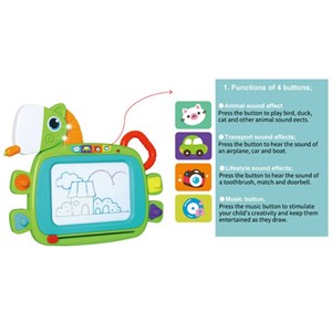 اسباب بازی تخته سفید مگنتی موزیکال و چراغدار هولی تویز مدل 3131 Hola Toys EastSun Magnetic Drawing Board_اسباب بازی نوزادی